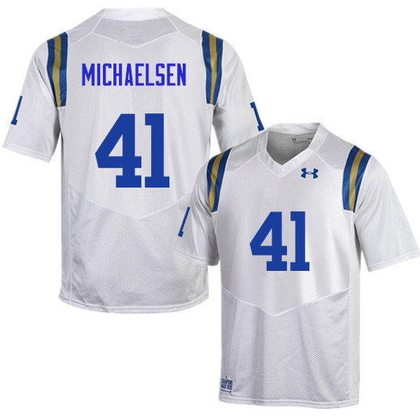 Men #41 Alex Michaelsen UCLA Bruins Under Armour College Football Jerseys Sale-White - Click Image to Close